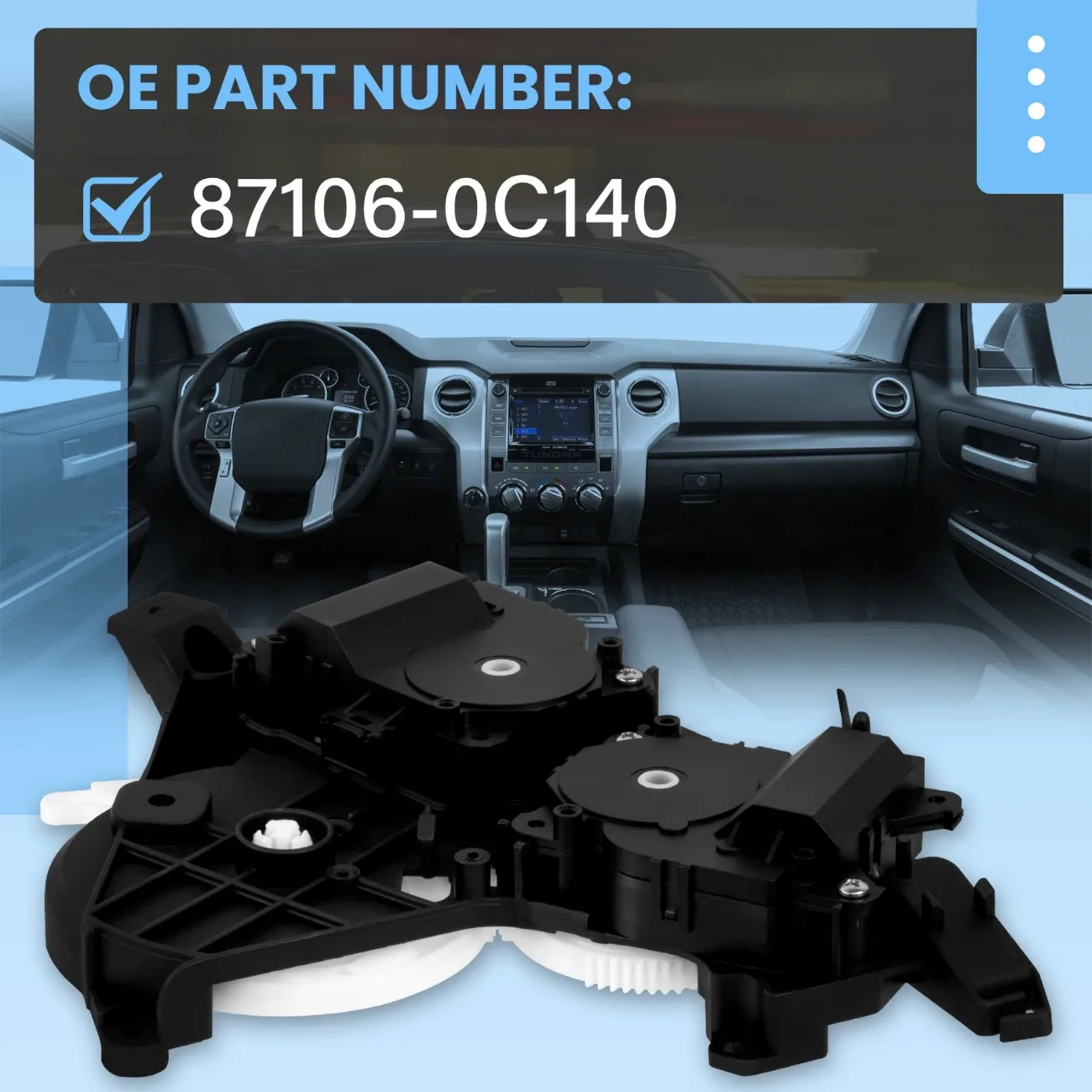 87106-0C140 For Toyota Tundra 2007-2021 Sequoia 2008-2022 HVAC Heater Blend Door Actuator Motor 871060C140 Car Accessories
87106-0C140 For Toyota Tundra 2007-2021 Sequoia 2008-2022 HVAC Heater Blend Door Actuator Motor 871060C140 Car Accessories