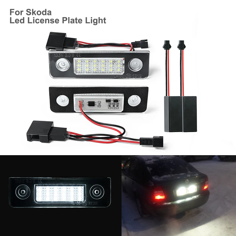 2Pcs 6500K White For Skoda Octavia 2 Facelift License Plate Light Number License Plate Lamp Auto Parts License Plates Lamp
2Pcs 6500K White For Skoda Octavia 2 Facelift License Plate Light Number License Plate Lamp Auto Parts License Plates Lamp