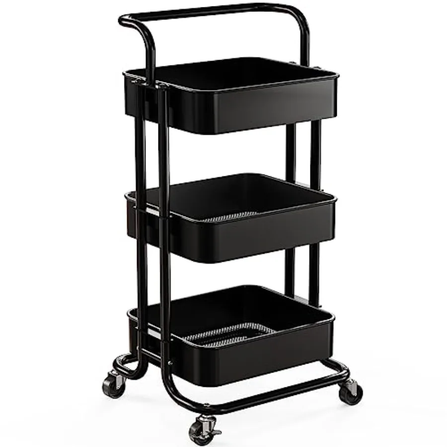 3 Tier Mes Utility Cart Rolling Metal Orgazation Cart wit andle and Lockale Weels Multifunctional Stora Sees for Kitcen Living
3 Tier Mes Utility Cart Rolling Metal Orgazation Cart wit andle and Lockale Weels Multifunctional Stora Sees for Kitcen Living