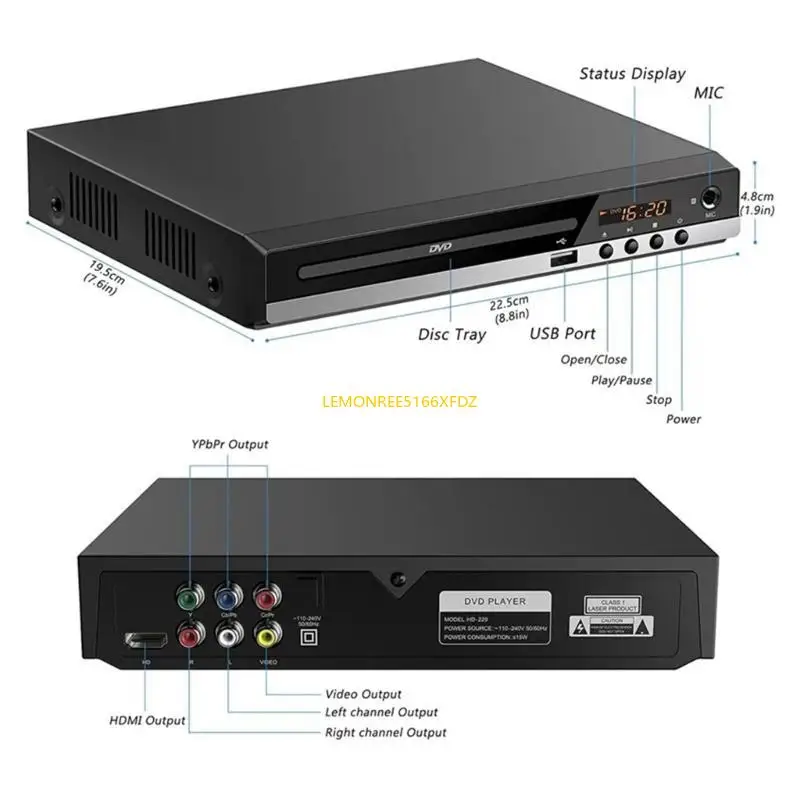 Y1ae All Region DVD -игрок для телевизора с USB -входом 1080p разрешение легкой навигации и управления удаленными управлением
Y1ae All Region DVD -игрок для телевизора с USB -входом 1080p разрешение легкой навигации и управления удаленными управлением
