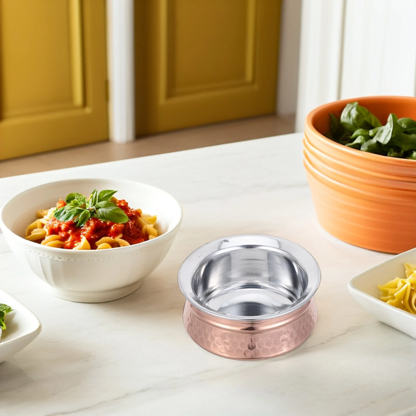 Indian Food Bowl 4.5 Hammered Karahi Serving Dishes Rice Curry Food Bowl for Indian Meals Home Parties Serving Dishes
Indian Food Bowl 4.5 Hammered Karahi Serving Dishes Rice Curry Food Bowl for Indian Meals Home Parties Serving Dishes