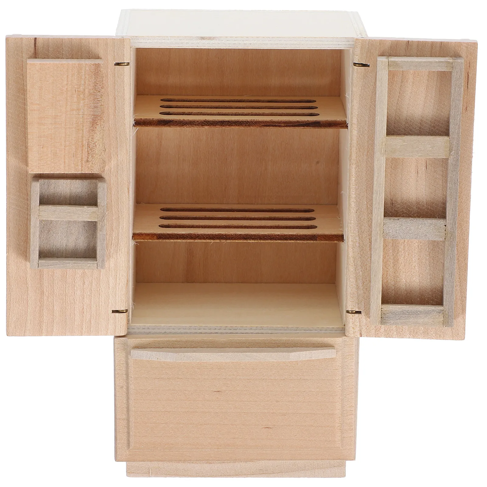 Mini Wood Refrigerator Unpainted Miniature Fridge for Dollhouse Decoration Small Refrigerator Mini Cooling Appliance
Mini Wood Refrigerator Unpainted Miniature Fridge for Dollhouse Decoration Small Refrigerator Mini Cooling Appliance