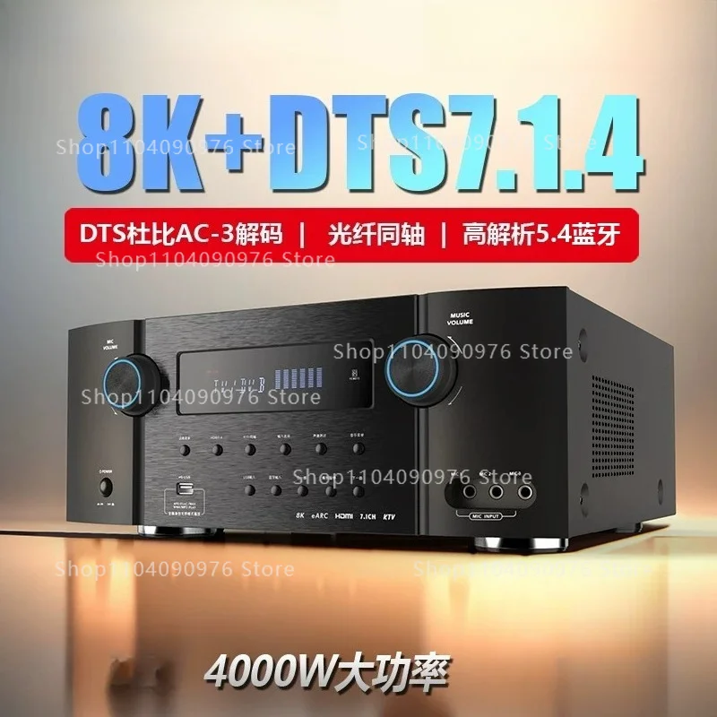 7.1.4 panoramic sound amplifier high power bluetooth DTS Dolby 8K high definition sky home theater 220V
7.1.4 panoramic sound amplifier high power bluetooth DTS Dolby 8K high definition sky home theater 220V
