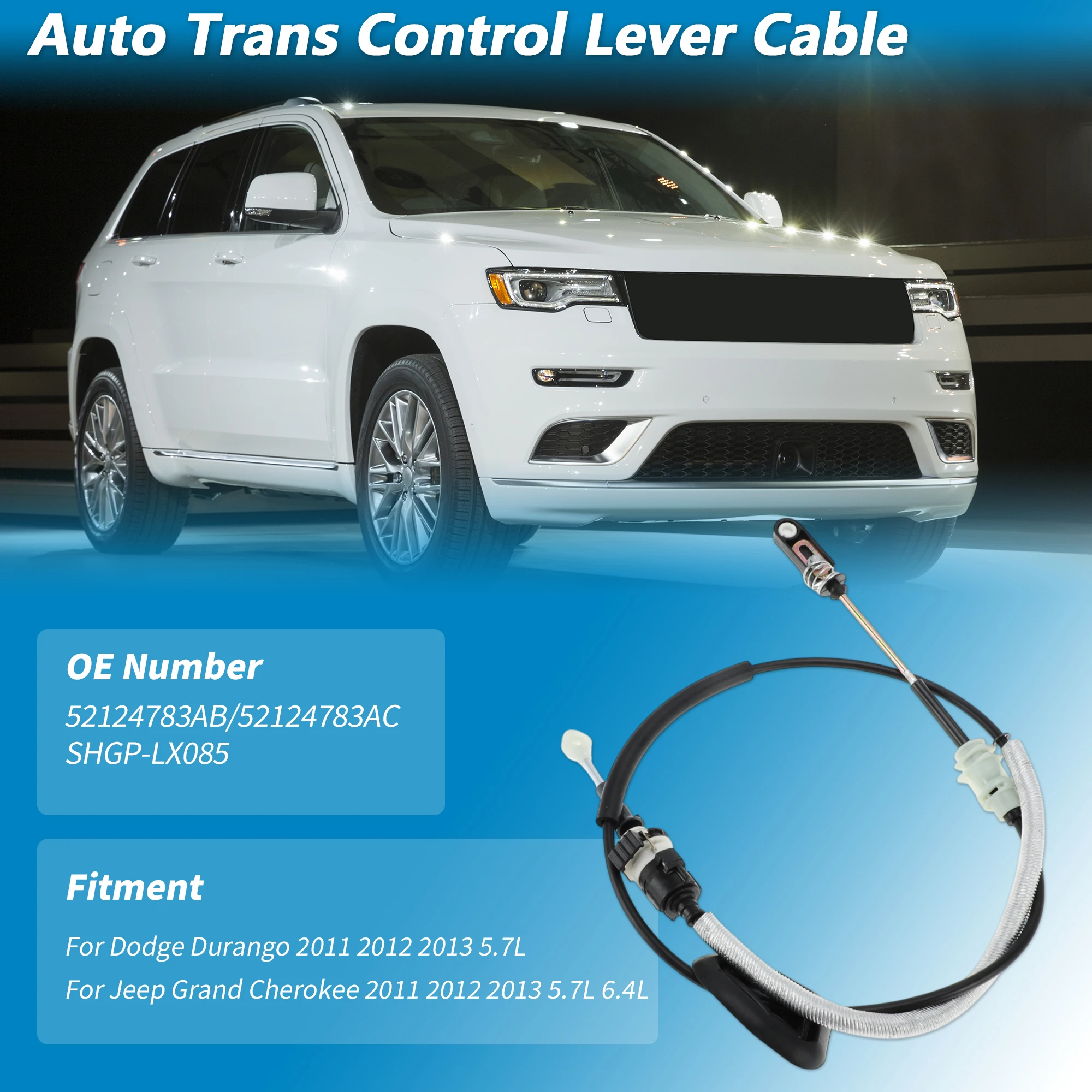 UXCELL No 52124783AB Трос автоматического переключения передач для Jeep Grand Cherokee 11-13 5,7 л
UXCELL No 52124783AB Трос автоматического переключения передач для Jeep Grand Cherokee 11-13 5,7 л