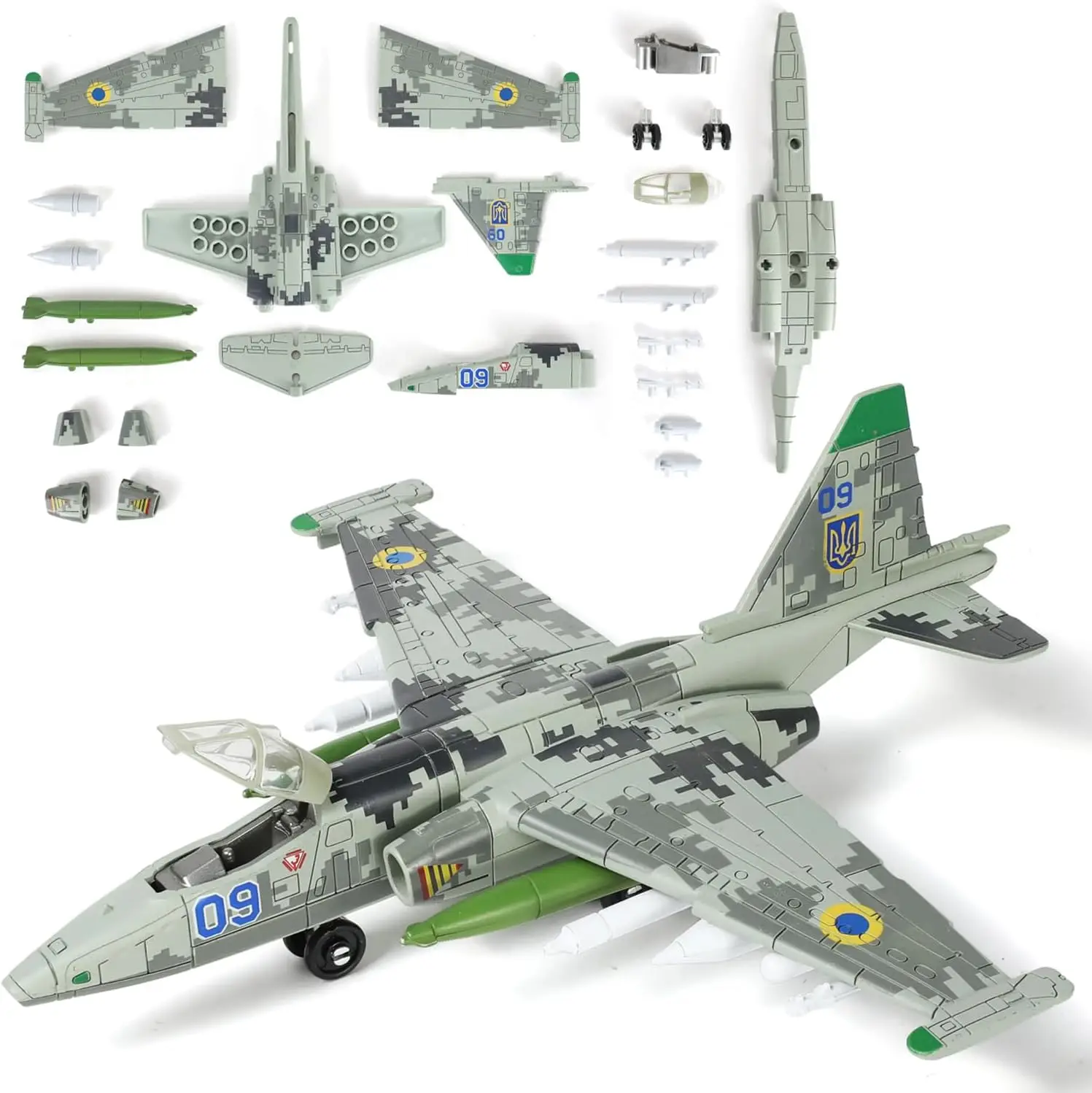 Пластиковая модель самолета в масштабе 1:72, SU-25 Frogfoot, высокодетализированный сборный набор для моделирования, военная серия, строительные блоки, рождественский подарок
Пластиковая модель самолета в масштабе 1:72, SU-25 Frogfoot, высокодетализированный сборный набор для моделирования, военная серия, строительные блоки, рождественский подарок