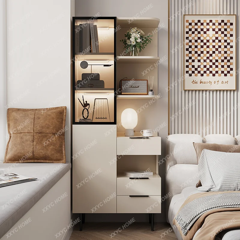 SLBedside shelf Simple modern high cabinet Bookshelf Integrated household storage locker
SLBedside shelf Simple modern high cabinet Bookshelf Integrated household storage locker
