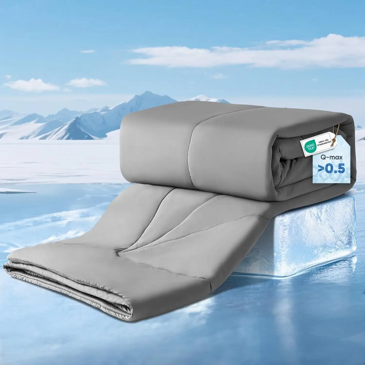 Охлаждающее одеяло Queen с технологией Arc-Chill, поглощающее тепло тела для прохладного сна, гипоаллергенное летнее одеяло - серое
Охлаждающее одеяло Queen с технологией Arc-Chill, поглощающее тепло тела для прохладного сна, гипоаллергенное летнее одеяло - серое