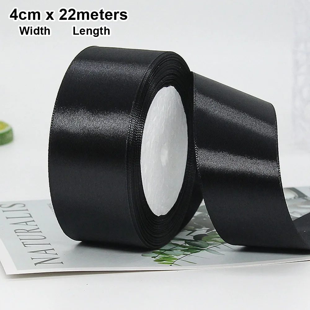 1Pcs 22m Black Satin Ribbon Bow Memorial Polyester Bow Ribbon Handmade Queen Funerals Accessories
1Pcs 22m Black Satin Ribbon Bow Memorial Polyester Bow Ribbon Handmade Queen Funerals Accessories