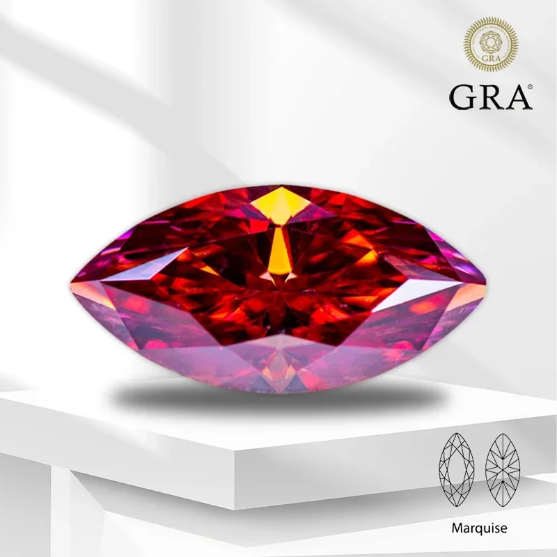 Moissanite Stone Watermelon Red Color Marquise Cut Charms Gemstone DIY Ring Necklace Earrings Main Materials with Certificate
Moissanite Stone Watermelon Red Color Marquise Cut Charms Gemstone DIY Ring Necklace Earrings Main Materials with Certificate