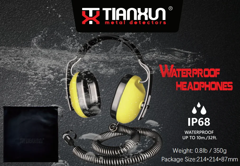Metal Detector Headphone for MB NT GT TX & QT Waterproof New Material Four Types Interfaces for Most Brands of Metal Detectors
Metal Detector Headphone for MB NT GT TX & QT Waterproof New Material Four Types Interfaces for Most Brands of Metal Detectors