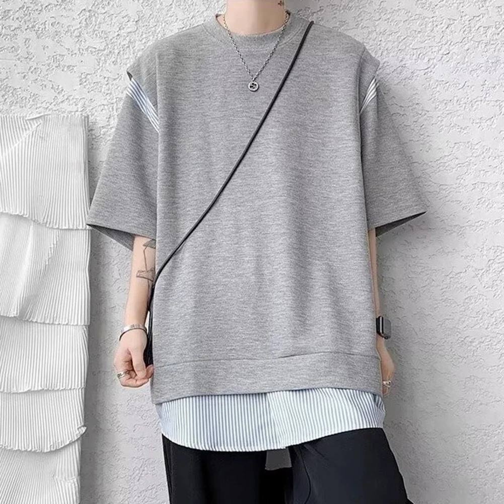 Holiday Casual Wear 2XL Casual Short Sleeve Top Casual Vacation Wear For Men Men's Clothing Striped Patchwork Tee
Holiday Casual Wear 2XL Casual Short Sleeve Top Casual Vacation Wear For Men Men's Clothing Striped Patchwork Tee