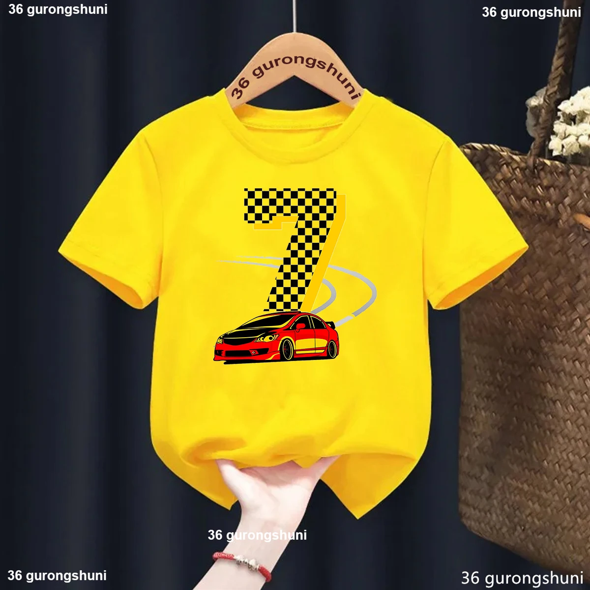 I Am 7 Years Old Racing Car Print T Shirt Boys Harajuku Kawaii Kids Clothes Birthday Gift Tshirt Summer Short Sleeve T-Shirt
I Am 7 Years Old Racing Car Print T Shirt Boys Harajuku Kawaii Kids Clothes Birthday Gift Tshirt Summer Short Sleeve T-Shirt