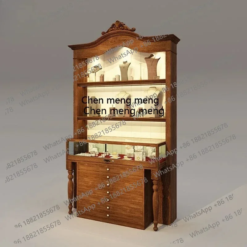 Medieval glass jewelry display cabinet clothing store hat combination shelf shoe bag display rack
Medieval glass jewelry display cabinet clothing store hat combination shelf shoe bag display rack