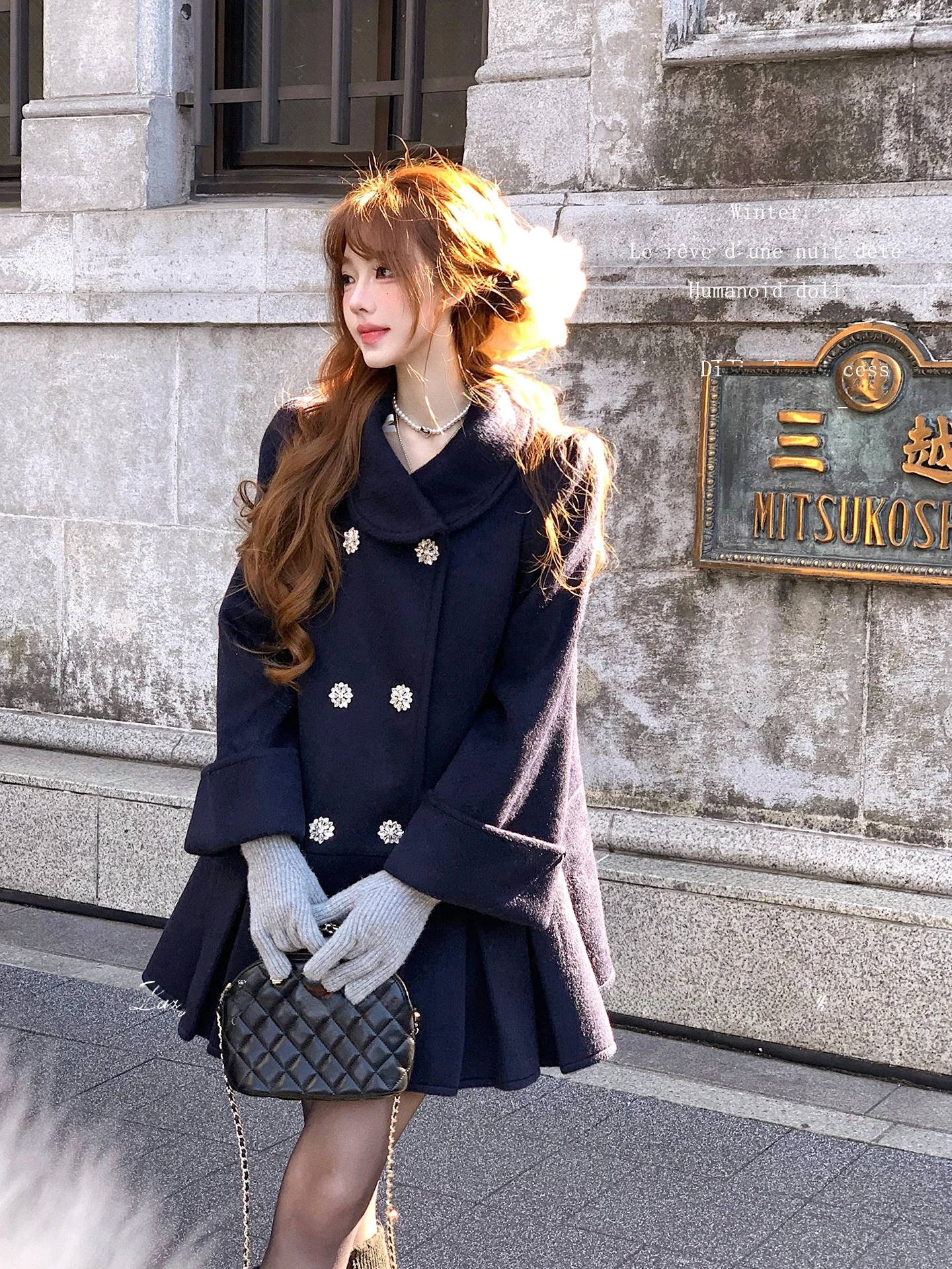 Woolen Trench Coat with Accordion Pleats Vintage Silhouette Princess Style Thickened Winter Coat for Young Women
Woolen Trench Coat with Accordion Pleats Vintage Silhouette Princess Style Thickened Winter Coat for Young Women
