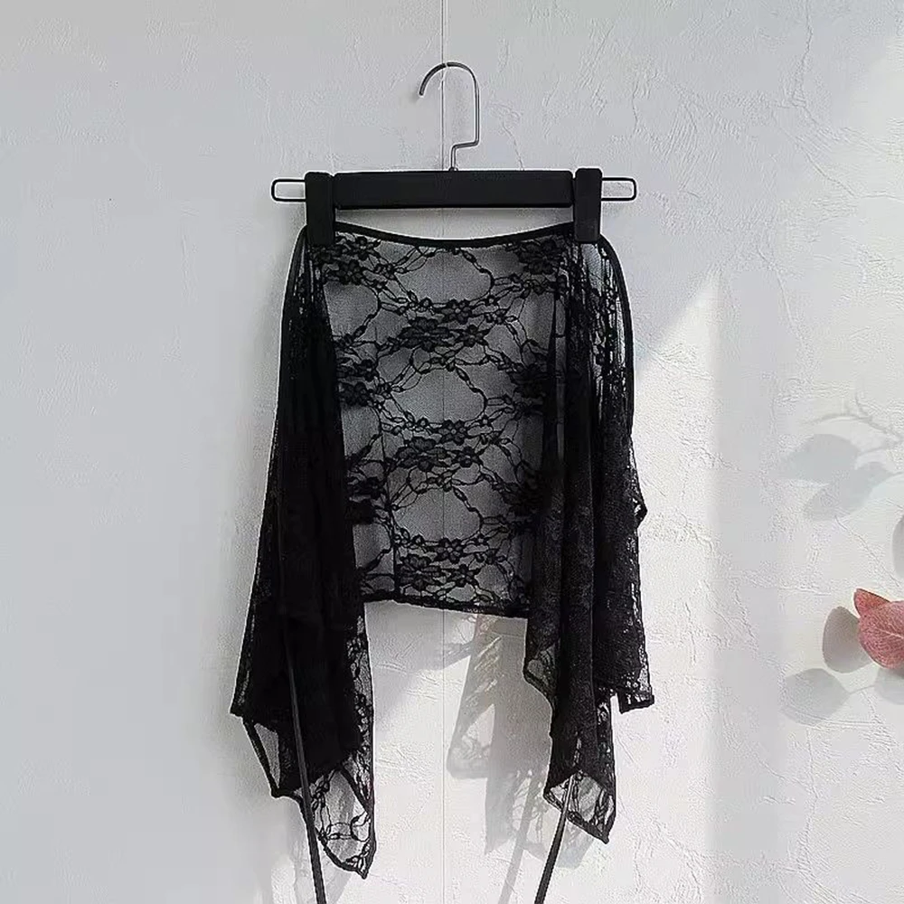 2026 Y2k Fashion Lace Gauze Skirts Korean Style Summer Split Lace Up A-Line Skirt High Waist Irregular Side Slit Harajuku Skirts
2026 Y2k Fashion Lace Gauze Skirts Korean Style Summer Split Lace Up A-Line Skirt High Waist Irregular Side Slit Harajuku Skirts