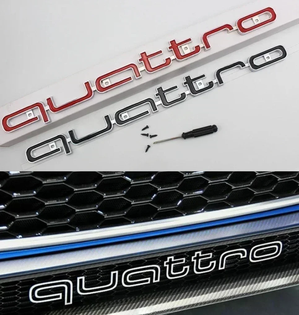 Audi Quattro Emblem 3D ABS Car Front Grille Emblem For A3 A4 A5 A6 A6L A7 A8 Q3 Q5 Q7 S3 S4 S5 RS3 RS4 RS6 Badge Accessories
Audi Quattro Emblem 3D ABS Car Front Grille Emblem For A3 A4 A5 A6 A6L A7 A8 Q3 Q5 Q7 S3 S4 S5 RS3 RS4 RS6 Badge Accessories