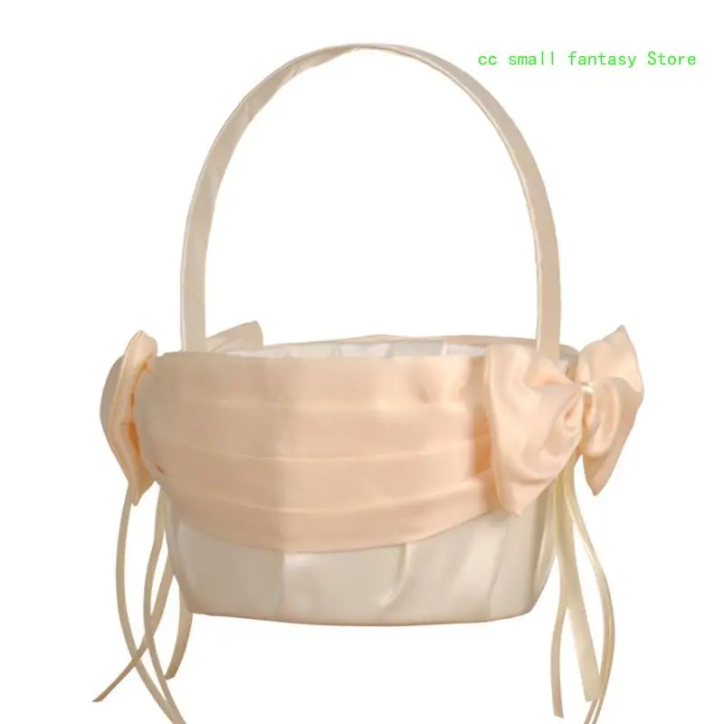 R3MA Flower Basket with Bows Suitable for Wedding Ceremony Anniversary Small Champagne Flower Girl Baskets
R3MA Flower Basket with Bows Suitable for Wedding Ceremony Anniversary Small Champagne Flower Girl Baskets