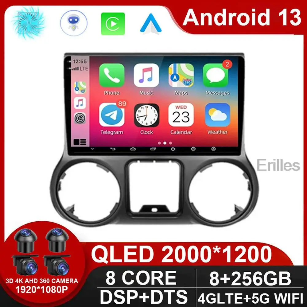 CarPlay Car Radio For Jeep Wrangler 3 JK 2011 - 2018 Android 13 Car Multimedia GPS Player Autoradio Navi Stereo 4G DSP NO DVD
CarPlay Car Radio For Jeep Wrangler 3 JK 2011 - 2018 Android 13 Car Multimedia GPS Player Autoradio Navi Stereo 4G DSP NO DVD