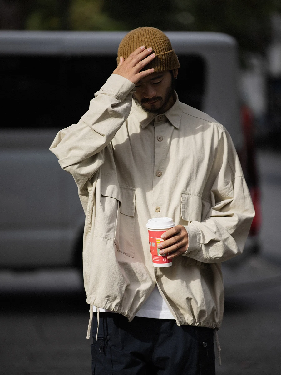 Noears Grey Apricot Short Cotton Workwear Jacket for Men Vintage Cityboy Turn-down Collar Washed out Spring Autumn Jacket
Noears Grey Apricot Short Cotton Workwear Jacket for Men Vintage Cityboy Turn-down Collar Washed out Spring Autumn Jacket