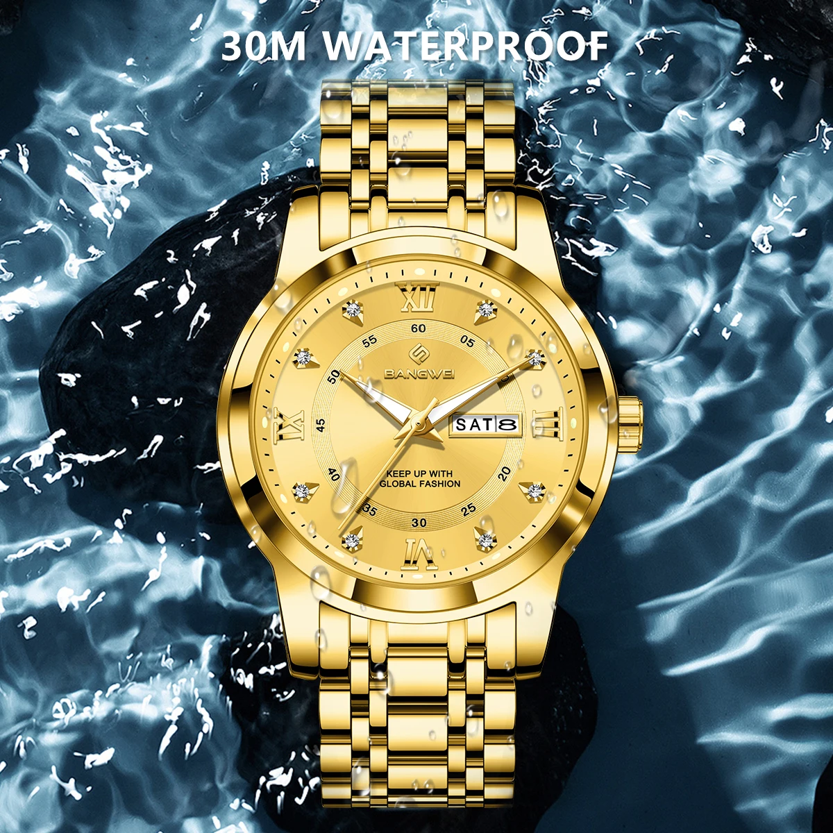 BANGWEI Top Brand Luxury Mens Watches Date Week Calendar Quartz Wristwatch 3ATM Waterproof Luminous Watch for Men Male Clock
BANGWEI Top Brand Luxury Mens Watches Date Week Calendar Quartz Wristwatch 3ATM Waterproof Luminous Watch for Men Male Clock