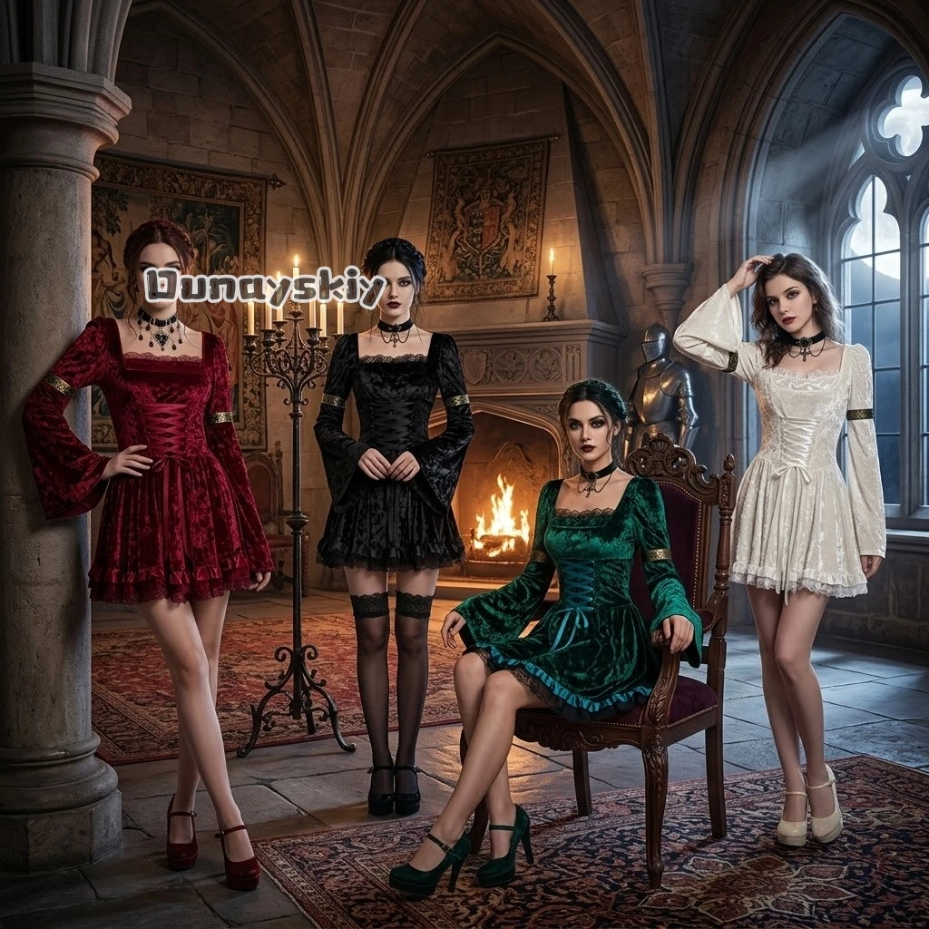 Halloween Vampire Cosplay Costume Dark Gothic Demon Lace Dress Uniform Suit for Women Performance Wear Carnival Party
Halloween Vampire Cosplay Costume Dark Gothic Demon Lace Dress Uniform Suit for Women Performance Wear Carnival Party