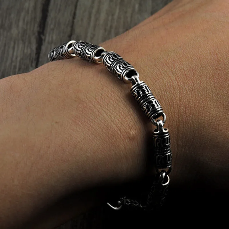 BOCAI Six Words Bracelet Bracelet Silver Retro Peace S925 Sterling Silver Peace Symbol Bracelet Bracelet For Men
BOCAI Six Words Bracelet Bracelet Silver Retro Peace S925 Sterling Silver Peace Symbol Bracelet Bracelet For Men