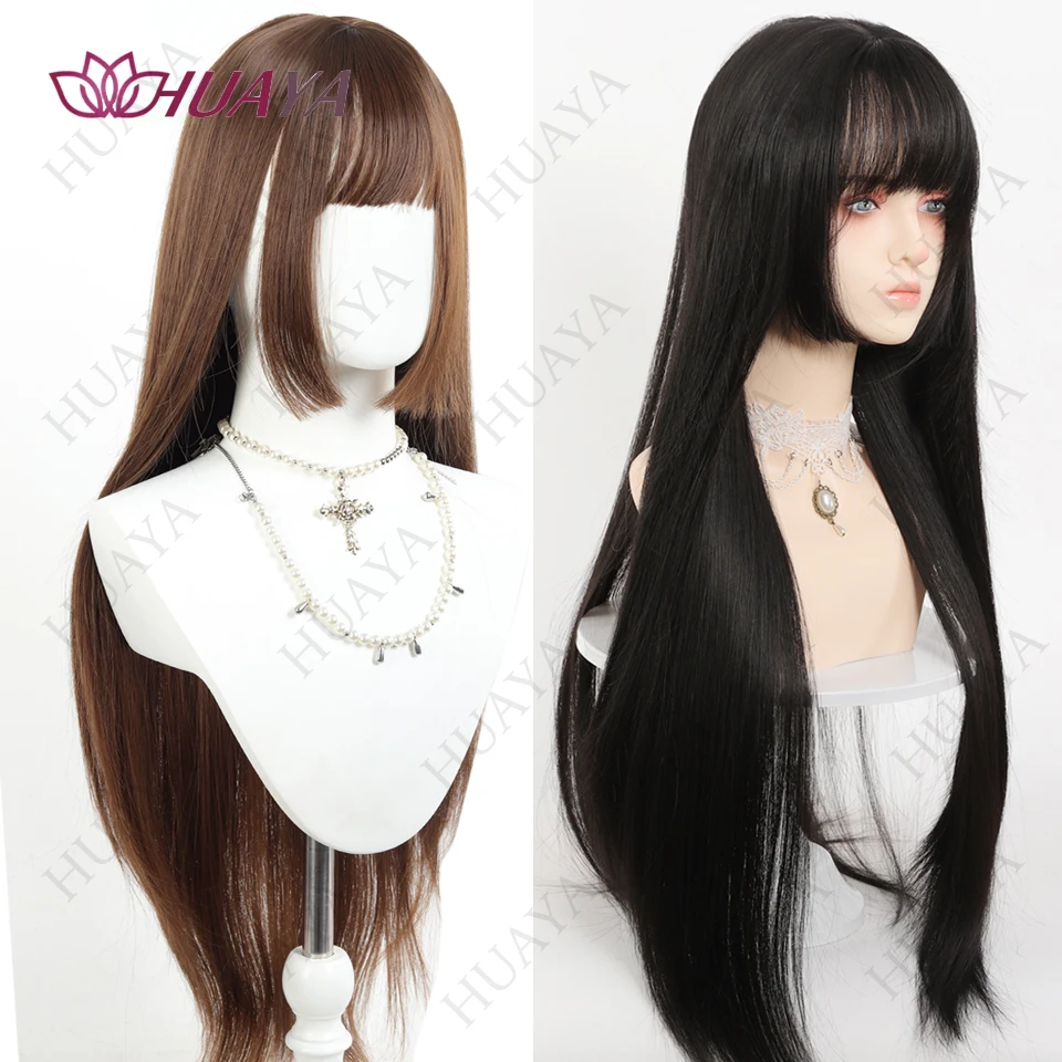 Synthetic 36 inch Super Long Straight Hair Wig With Bangs Anime Character Cosplay Costume Wig Women Daily Party Christmas Gift
Synthetic 36 inch Super Long Straight Hair Wig With Bangs Anime Character Cosplay Costume Wig Women Daily Party Christmas Gift