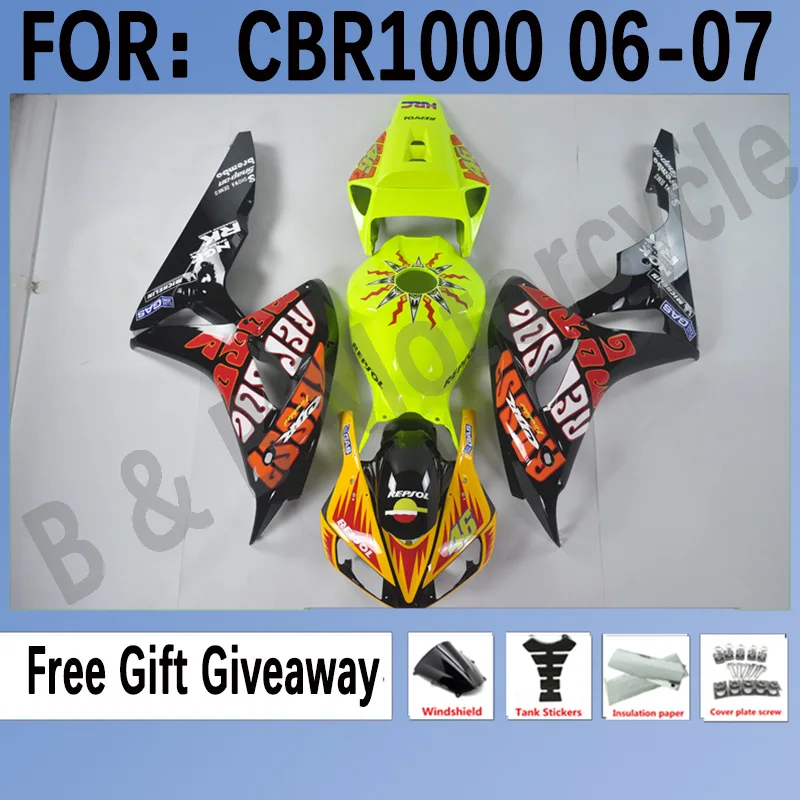 New ABS Motorcycle Injection Mold Fairings Kit Fit for Honda CBR1000RR 2006 2007 cbr1000 06 07 Bodywork Fairings Set Repsol 
New ABS Motorcycle Injection Mold Fairings Kit Fit for Honda CBR1000RR 2006 2007 cbr1000 06 07 Bodywork Fairings Set Repsol