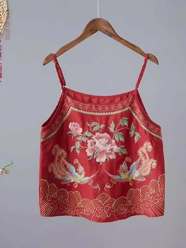 Chinese Sle Embroidered Heavy Work Summer 2025 New Base Layer Retro National Trendy Csole Vest Women's Faion Top
Chinese Sle Embroidered Heavy Work Summer 2025 New Base Layer Retro National Trendy Csole Vest Women's Faion Top