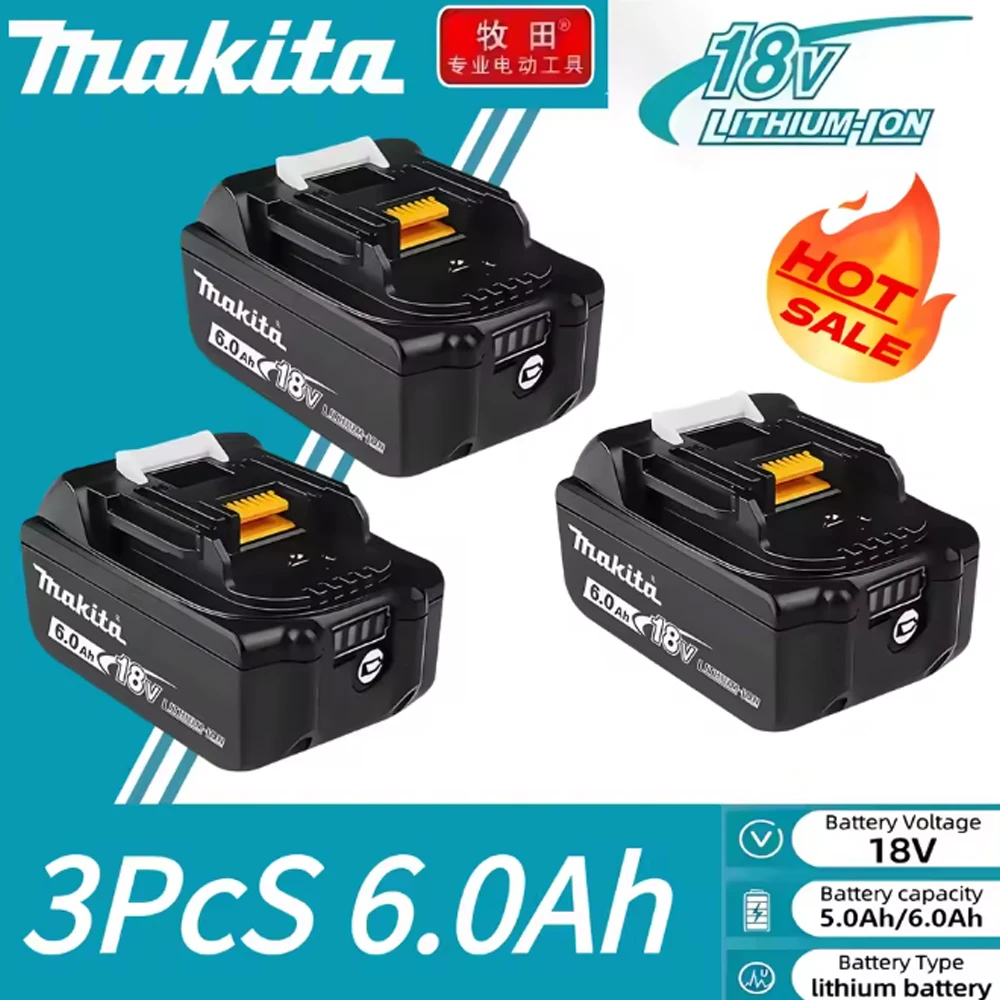 Makita-batería recargable BL1890, herramienta eléctrica de repuesto de 18V, 6,0 AH, para Makita DDF487 DGA404 DTW700 DHP487
Makita-batería recargable BL1890, herramienta eléctrica de repuesto de 18V, 6,0 AH, para Makita DDF487 DGA404 DTW700 DHP487