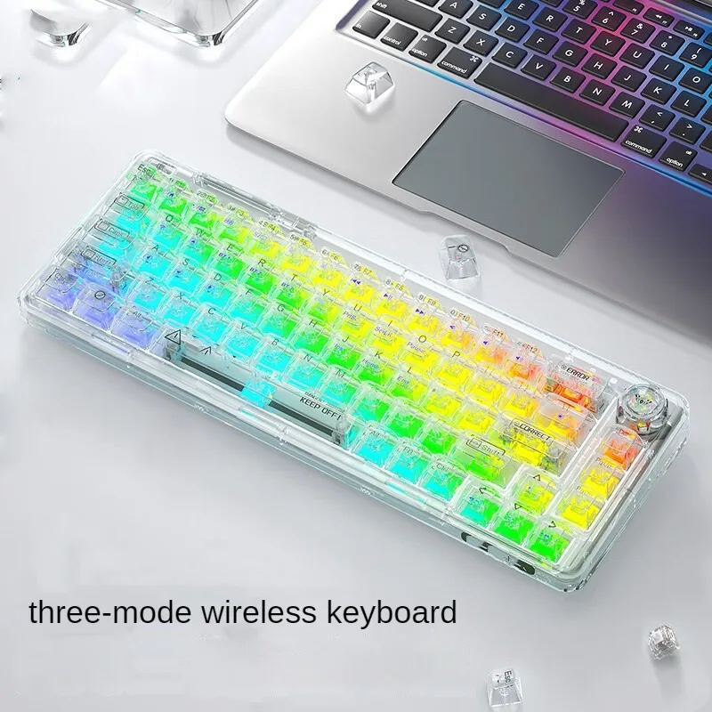 Mechanical Keyboard Transparent Bluetooth Wireless Three Mode Gateway Customized Hot Plug Game Office Machinery Keyboard
Mechanical Keyboard Transparent Bluetooth Wireless Three Mode Gateway Customized Hot Plug Game Office Machinery Keyboard