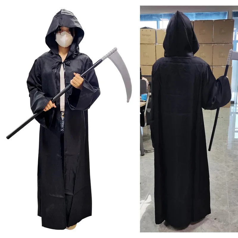 Grim Reaper Cosplay Carnival Halloween Costume for Kid Cloak Final Destination Gown Scythe Reaper of Death Warrior Robe Hoodie
Grim Reaper Cosplay Carnival Halloween Costume for Kid Cloak Final Destination Gown Scythe Reaper of Death Warrior Robe Hoodie