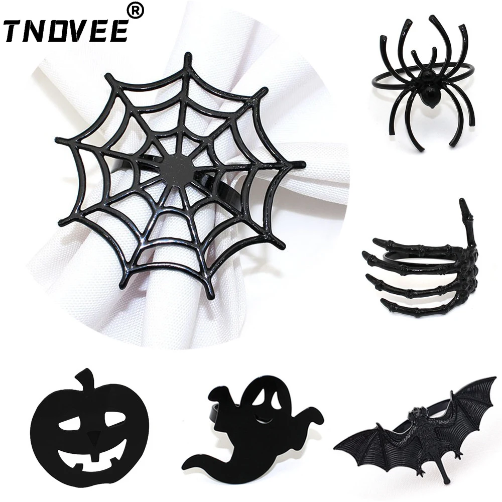 6Pcs Halloween Napkin Rings Metal Spider Napkin Holders for Halloween Home Bar Birthday Party Dinning Table Decorations ERH206
6Pcs Halloween Napkin Rings Metal Spider Napkin Holders for Halloween Home Bar Birthday Party Dinning Table Decorations ERH206