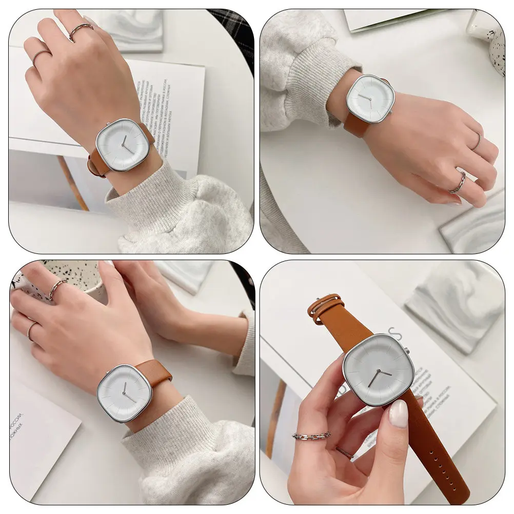 Женские часы в простом стиле с белым циферблатом, стильные наручные часы для повседневной носки, вечеринок, свиданий, модные, легкие, изысканные, женские.
Женские часы в простом стиле с белым циферблатом, стильные наручные часы для повседневной носки, вечеринок, свиданий, модные, легкие, изысканные, женские.