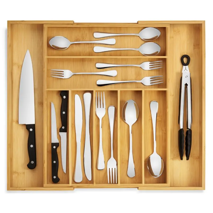 Bamboo Drawer Organizer Expandable Silverware Organizer amp Utensil Drawer Organizer, Cutlery Tray with Dividers, 79 Slots Kitch
Bamboo Drawer Organizer Expandable Silverware Organizer amp Utensil Drawer Organizer, Cutlery Tray with Dividers, 79 Slots Kitch