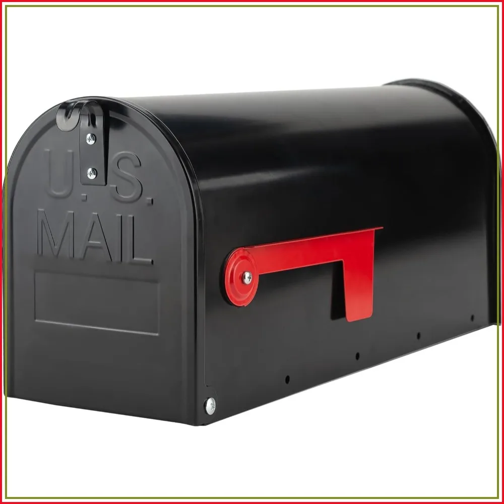 Heavy Duty Galvanized Steel Mailbox for Outside Post Mount, Medium Capacity 19x8.7x6.7 Inches, Black
Heavy Duty Galvanized Steel Mailbox for Outside Post Mount, Medium Capacity 19x8.7x6.7 Inches, Black