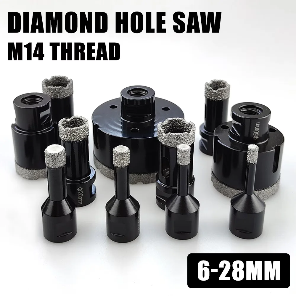 1pc Dry Diamond Drilling Core Ceramic Tile Hole Saw Cutter Granite Marble Drill Bits Tiles Crowns with M14 Thread Opener
1pc Dry Diamond Drilling Core Ceramic Tile Hole Saw Cutter Granite Marble Drill Bits Tiles Crowns with M14 Thread Opener