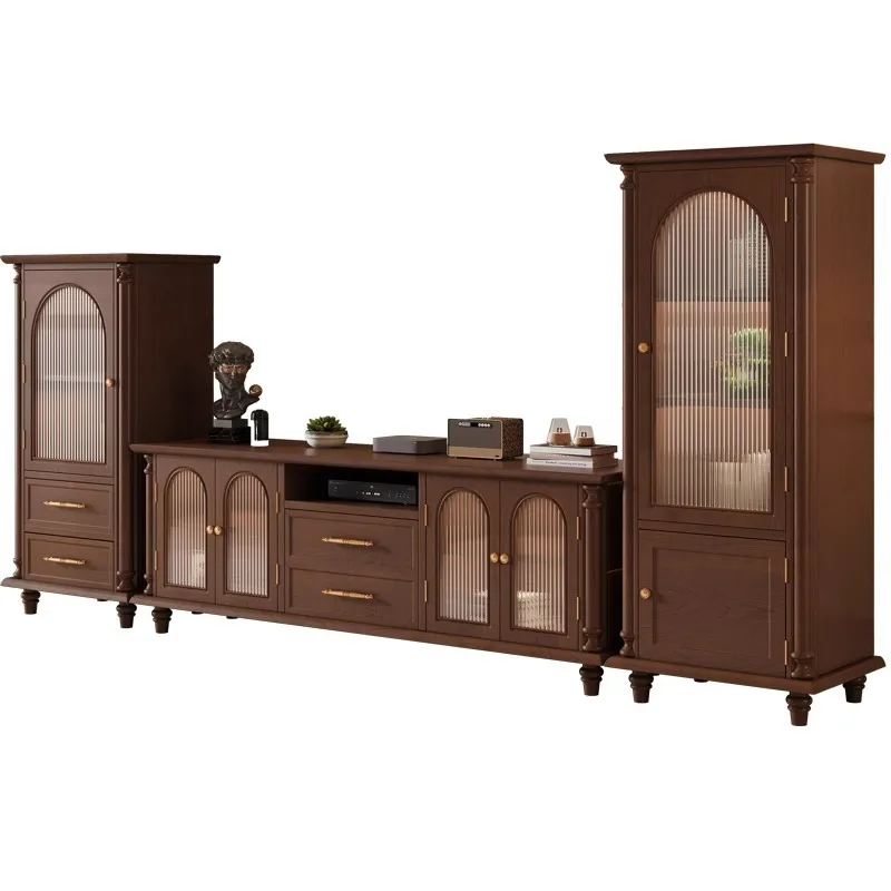 Американский деревенский стиль: комбинация тумбы под телевизор и журнального столика из массива ореха, с местом для хранения, для гостиной, в стиле ретро.
Американский деревенский стиль: комбинация тумбы под телевизор и журнального столика из массива ореха, с местом для хранения, для гостиной, в стиле ретро.