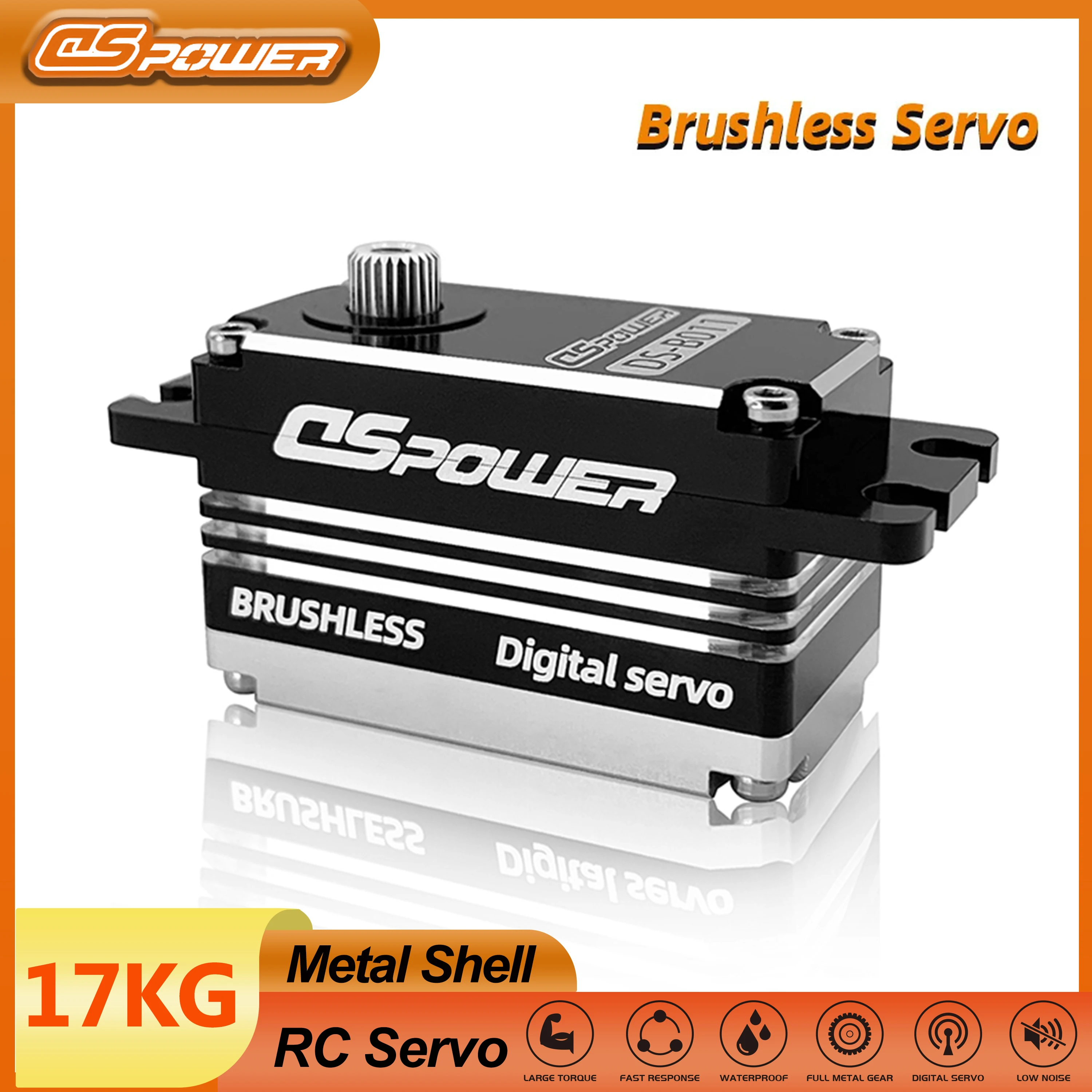 DSpower Waterproof 17KG Brushless Motor Short Body Digital Metal Case Gear Low Profile Servo for 1/10 1/8 RC Car Boat Robot
DSpower Waterproof 17KG Brushless Motor Short Body Digital Metal Case Gear Low Profile Servo for 1/10 1/8 RC Car Boat Robot
