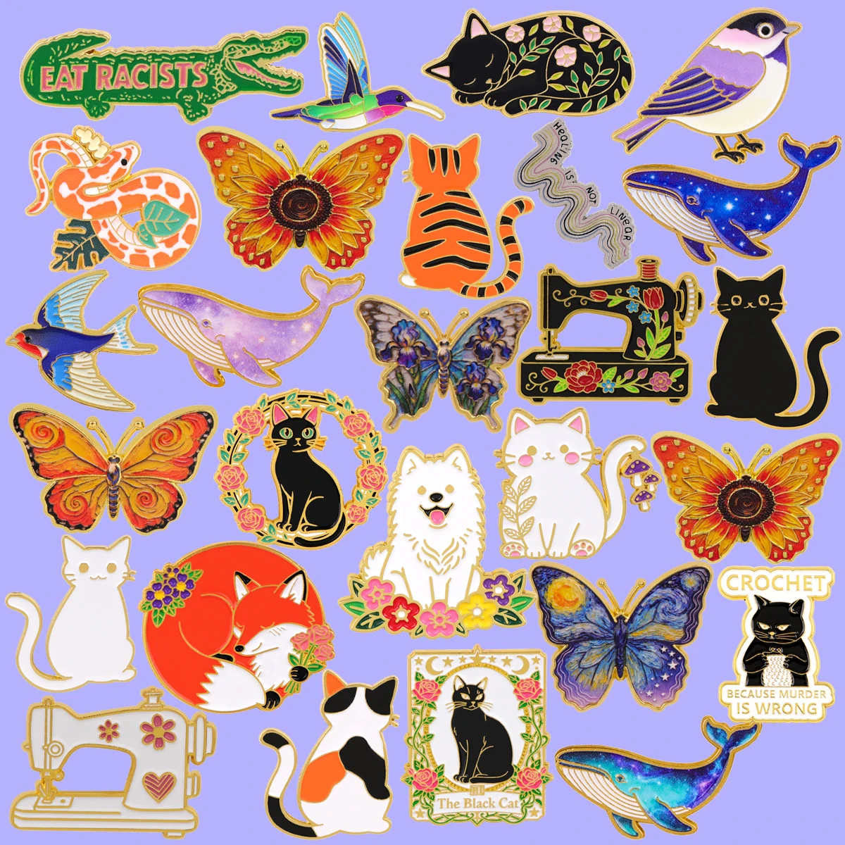 Butterfly Enamel Pin Cute Hummingbird Cartoon Cat Metal Brooches Backpack Clothes Decor Lapel Badge Cosplay Accessories Gifts
Butterfly Enamel Pin Cute Hummingbird Cartoon Cat Metal Brooches Backpack Clothes Decor Lapel Badge Cosplay Accessories Gifts