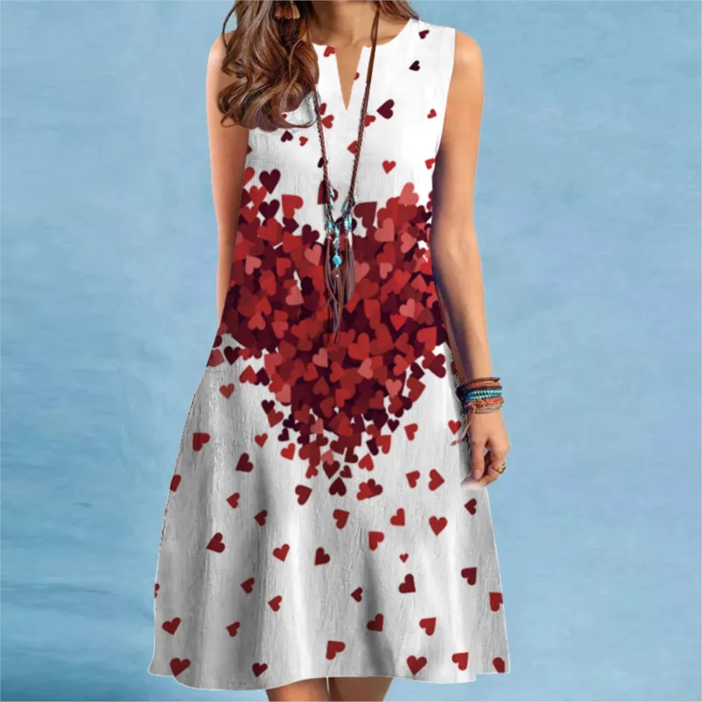 Love Print White Mini Dress For Women 2024 New Retro Print V-neck Multi-color Medium Long Sexy Sleeveless Dress Vestido Feminino
Love Print White Mini Dress For Women 2024 New Retro Print V-neck Multi-color Medium Long Sexy Sleeveless Dress Vestido Feminino