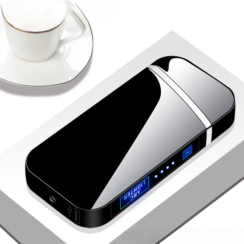 New Smart Chip Electric Dual Arc USB Lighter Outdoor Windproof Pulse Plasma Flameless Digital Power Display Lighter Men's Gift
New Smart Chip Electric Dual Arc USB Lighter Outdoor Windproof Pulse Plasma Flameless Digital Power Display Lighter Men's Gift