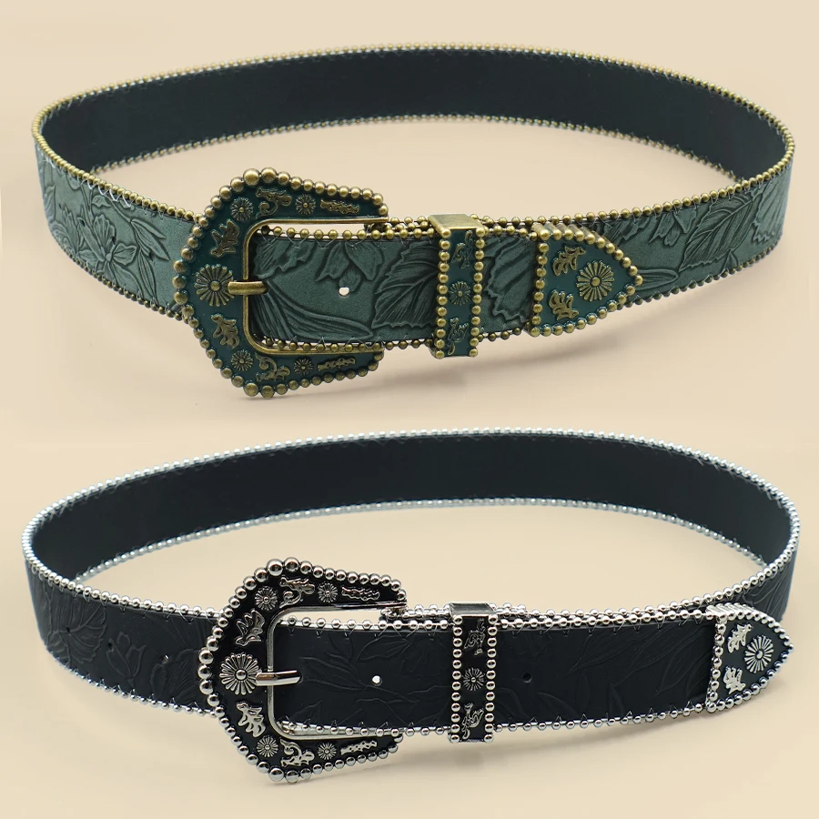 Bohemian Women's Belt with Metal Bead Accents - Vintage Carved Buckle & Leaf-Engraved Chain Detailing for Casual Elegance
Bohemian Women's Belt with Metal Bead Accents - Vintage Carved Buckle & Leaf-Engraved Chain Detailing for Casual Elegance