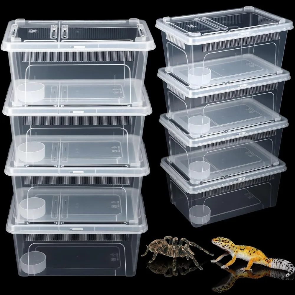 Eight Reptile Breeding Boxes Clear Plastic Ventilated Terrarium for Spider Lizard Gecko Scorpion 10.6x7.4x4.7
Eight Reptile Breeding Boxes Clear Plastic Ventilated Terrarium for Spider Lizard Gecko Scorpion 10.6x7.4x4.7