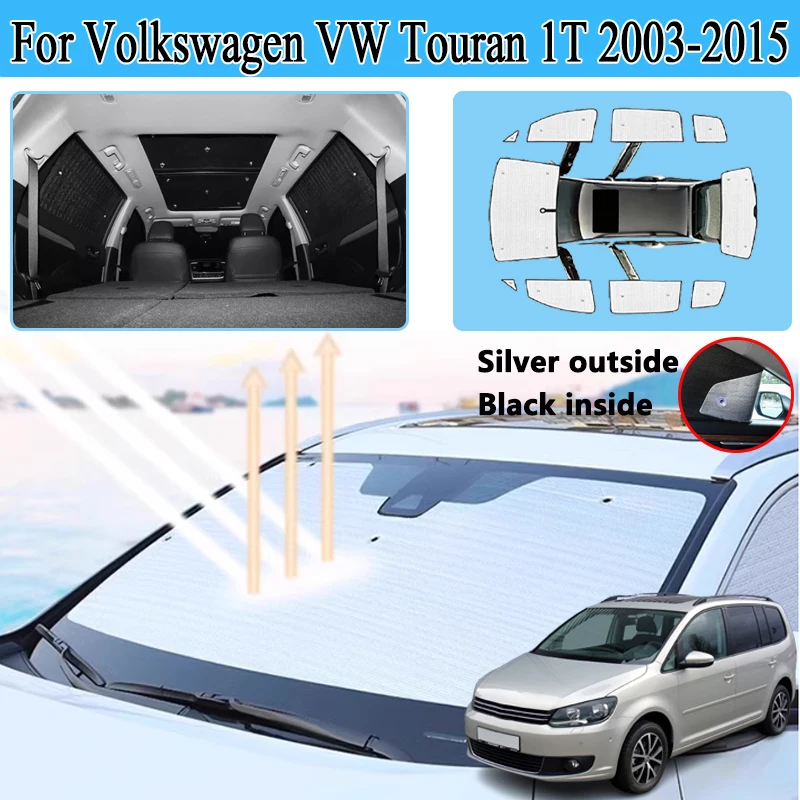 Аксессуары для Volkswagen VW Touran 1T 2003~2015 2009: Полный комплект солнцезащитных козырьков для окон и лобового стекла, защита от УФ-излучения, автомобильные солнцезащитные шторки
Аксессуары для Volkswagen VW Touran 1T 2003~2015 2009: Полный комплект солнцезащитных козырьков для окон и лобового стекла, защита от УФ-излучения, автомобильные солнцезащитные шторки