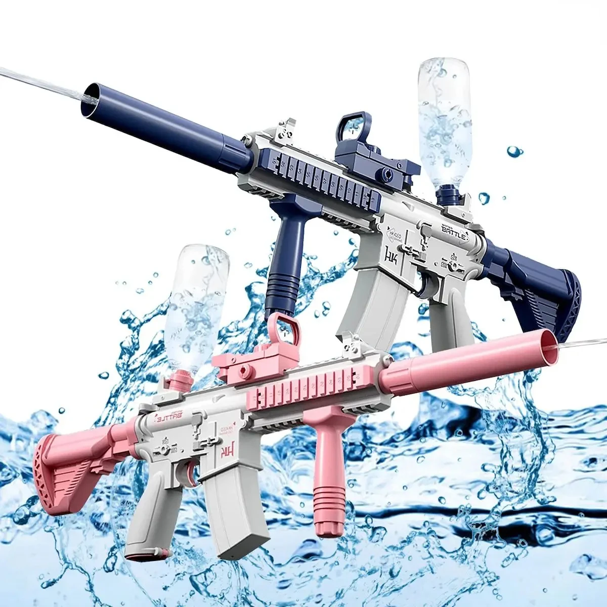 M416 Electric Water Gun - Battery Powered With External Water Bottle Attachment - Perfect For Kids & Adults Outdoor Fun
M416 Electric Water Gun - Battery Powered With External Water Bottle Attachment - Perfect For Kids & Adults Outdoor Fun