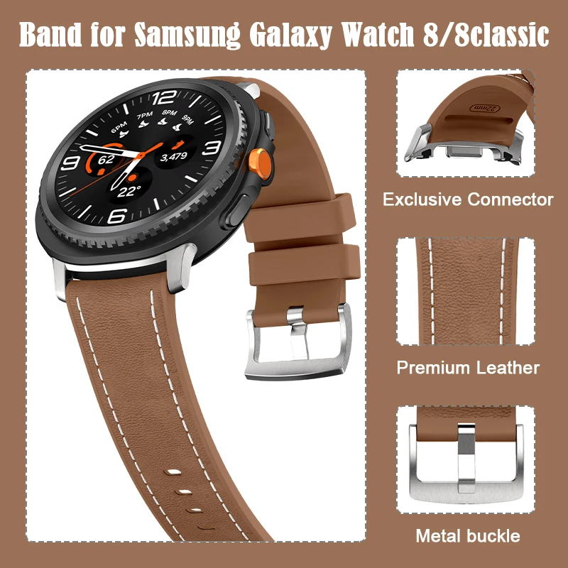 Кожаный силиконовый ремешок без зазоров для Samsung Galaxy Watch 8, классический сменный ремешок для Galaxy Watch 8, 44/40, аксессуары для браслета
Кожаный силиконовый ремешок без зазоров для Samsung Galaxy Watch 8, классический сменный ремешок для Galaxy Watch 8, 44/40, аксессуары для браслета