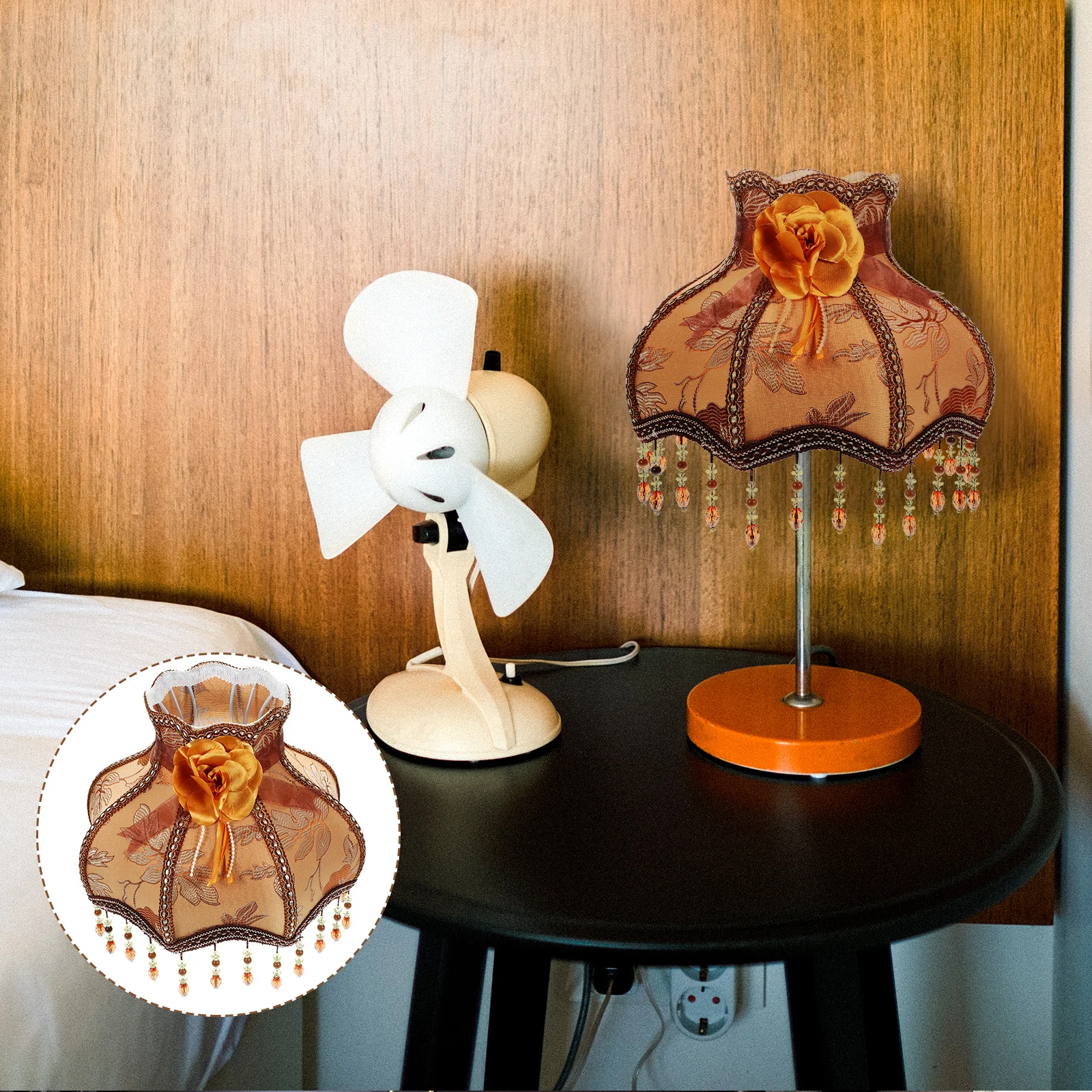 Retro Fabric Lampshade Victorian Style Deep Brown Hooked Flower Cloth Lampshades Table Lamp Cover Fringe European Bedroom Living
Retro Fabric Lampshade Victorian Style Deep Brown Hooked Flower Cloth Lampshades Table Lamp Cover Fringe European Bedroom Living