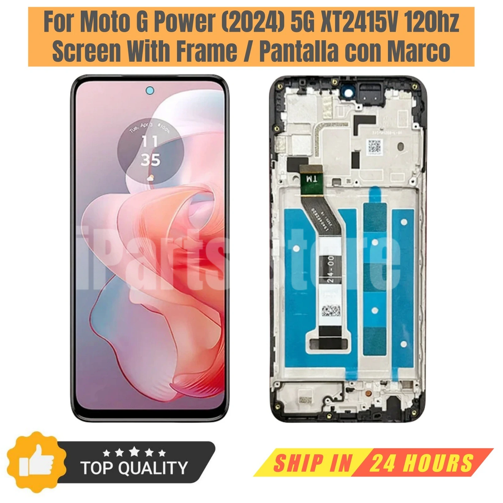 Сменный новый дисплей iParts для Motorola Moto G Power 5G 2024 XT2415 XT2415V 120 Гц, сенсорный ЖК-экран с рамкой в сборе OEM
Сменный новый дисплей iParts для Motorola Moto G Power 5G 2024 XT2415 XT2415V 120 Гц, сенсорный ЖК-экран с рамкой в сборе OEM