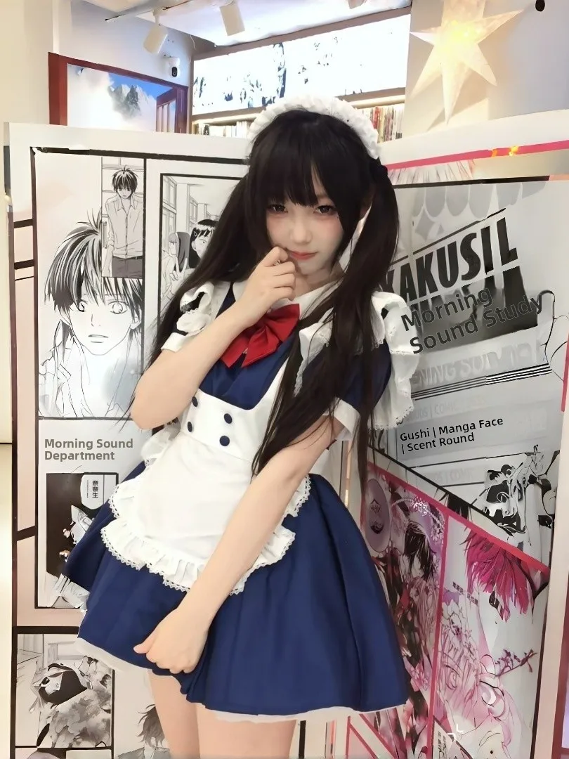 Miaobingbing Japanese School Uniform Style Sweet Cute Lolita Dress Short Sleeve A-Line Silhouette Bubble Sleeve Waist-Cinched
Miaobingbing Japanese School Uniform Style Sweet Cute Lolita Dress Short Sleeve A-Line Silhouette Bubble Sleeve Waist-Cinched